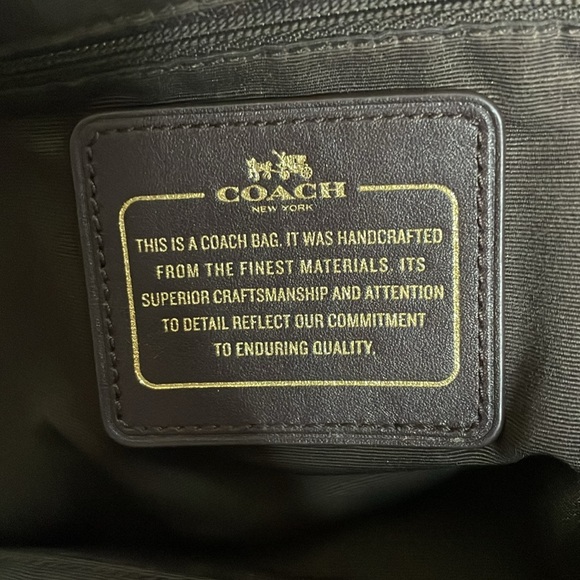 COACH Metallic Rose Gold Pebble Leather Exotic Python Trim Ava Tote Bag - Picture 10 of 15